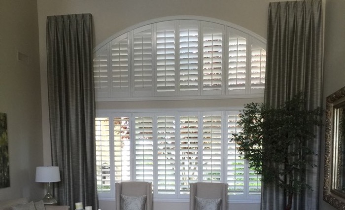 Southern California drapes and shutters.
